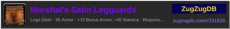 Marshal's Satin Legguards: forum signature banner