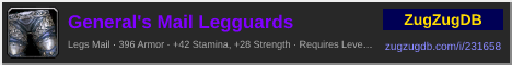 General's Mail Legguards: forum signature banner
