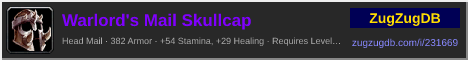 Warlord's Mail Skullcap: forum signature banner