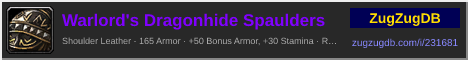 Warlord's Dragonhide Spaulders: forum signature banner