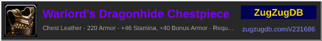 Warlord's Dragonhide Chestpiece: forum signature banner