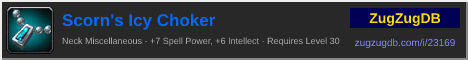 Scorn's Icy Choker: forum signature banner