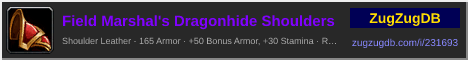 Field Marshal's Dragonhide Shoulders: forum signature banner