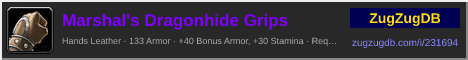 Marshal's Dragonhide Grips: forum signature banner