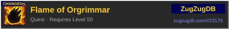 Flame of Orgrimmar: forum signature banner