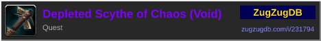 Depleted Scythe of Chaos (Void): forum signature banner