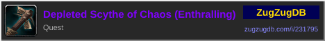 Depleted Scythe of Chaos (Enthralling): forum signature banner
