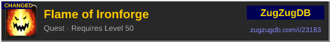 Flame of Ironforge: forum signature banner