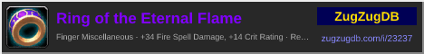Ring of the Eternal Flame: forum signature banner