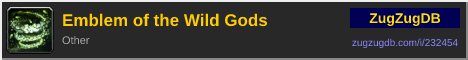 Emblem of the Wild Gods: forum signature banner
