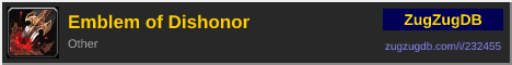 Emblem of Dishonor: forum signature banner