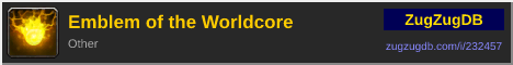 Emblem of the Worldcore: forum signature banner