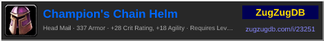 Champion's Chain Helm: forum signature banner