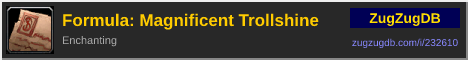 Formula: Magnificent Trollshine: forum signature banner