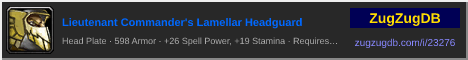 Lieutenant Commander's Lamellar Headguard: forum signature banner