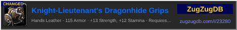 Knight-Lieutenant's Dragonhide Grips: forum signature banner