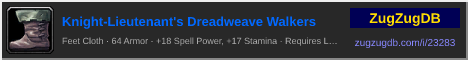 Knight-Lieutenant's Dreadweave Walkers: forum signature banner