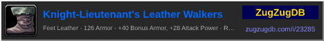 Knight-Lieutenant's Leather Walkers: forum signature banner