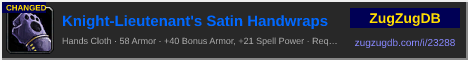 Knight-Lieutenant's Satin Handwraps: forum signature banner