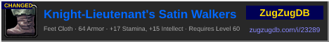 Knight-Lieutenant's Satin Walkers: forum signature banner