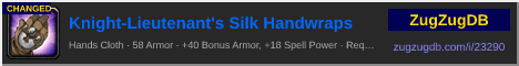 Knight-Lieutenant's Silk Handwraps: forum signature banner