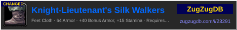 Knight-Lieutenant's Silk Walkers: forum signature banner
