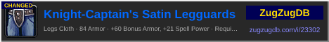 Knight-Captain's Satin Legguards: forum signature banner