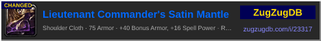 Lieutenant Commander's Satin Mantle: forum signature banner