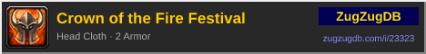Crown of the Fire Festival: forum signature banner