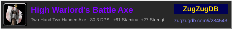 High Warlord's Battle Axe: forum signature banner