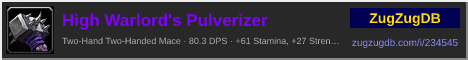 High Warlord's Pulverizer: forum signature banner