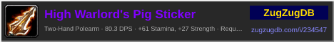 High Warlord's Pig Sticker: forum signature banner