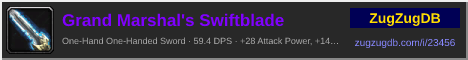 Grand Marshal's Swiftblade: forum signature banner