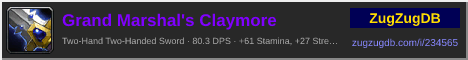 Grand Marshal's Claymore: forum signature banner