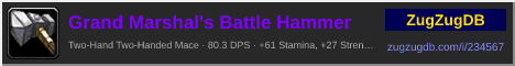 Grand Marshal's Battle Hammer: forum signature banner