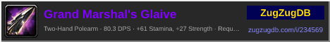 Grand Marshal's Glaive: forum signature banner
