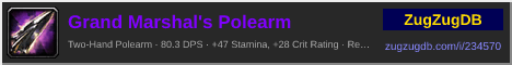Grand Marshal's Polearm: forum signature banner
