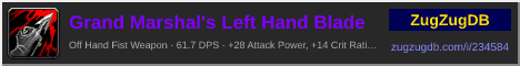 Grand Marshal's Left Hand Blade: forum signature banner