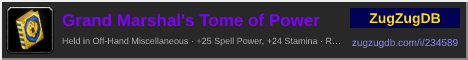 Grand Marshal's Tome of Power: forum signature banner