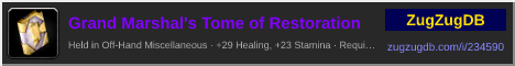 Grand Marshal's Tome of Restoration: forum signature banner