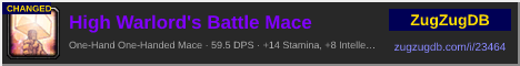 High Warlord's Battle Mace: forum signature banner