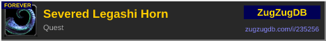 Severed Legashi Horn: forum signature banner