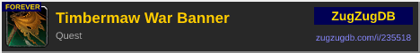 Timbermaw War Banner: forum signature banner
