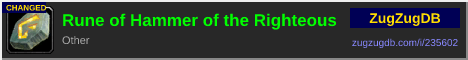 Rune of Hammer of the Righteous: forum signature banner