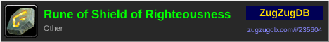 Rune of Shield of Righteousness: forum signature banner