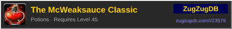 The McWeaksauce Classic: forum signature banner