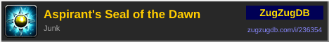 Aspirant's Seal of the Dawn: forum signature banner