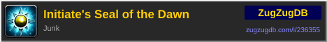 Initiate's Seal of the Dawn: forum signature banner