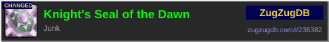 Knight's Seal of the Dawn: forum signature banner