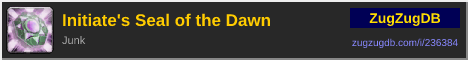 Initiate's Seal of the Dawn: forum signature banner